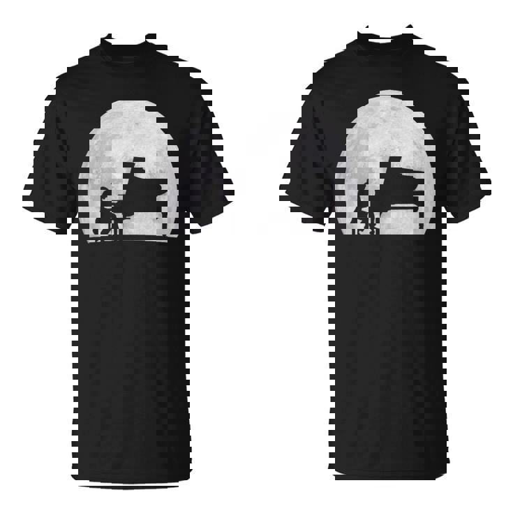 ピアニスト ピアノ奏者 クラシック音楽 ジャズ音楽 満月 趣味 クール ピアノ好き 音楽好き Tシャツ