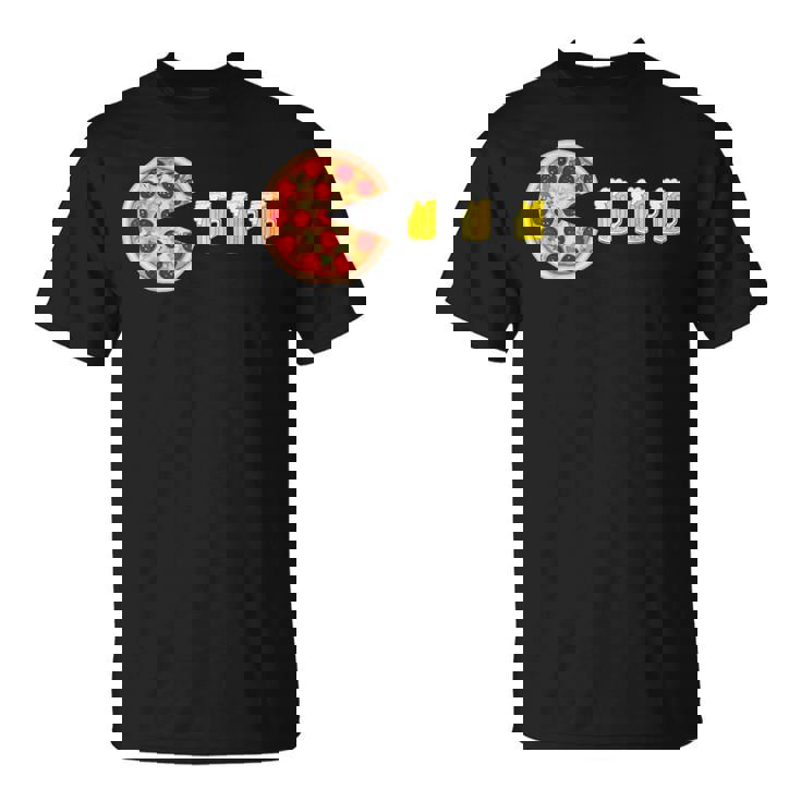 ピザとビール 楽しいピザ ナイトゲーマー ピザ Tシャツ
