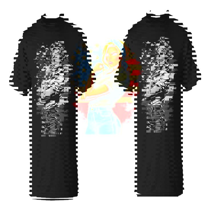 ピンアップセクシースタイルアメリカの象徴 Tシャツ