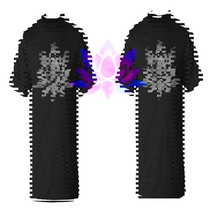ピンクと紫の蓮の花 Tシャツ