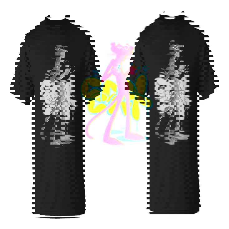 ピンクパンサー クールな猫 グラフィティ チョークアート Tシャツ