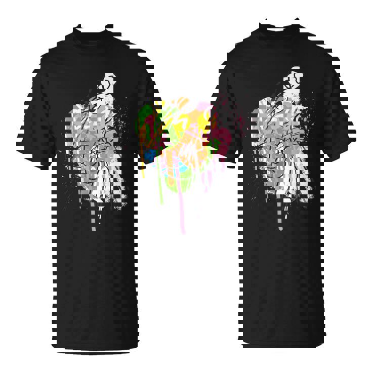 ピンクパンサー グラフィティ ブラック ラインアート Tシャツ