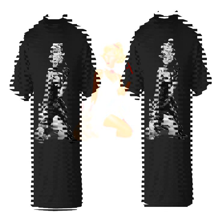 ピンナップガール ウサギ ピンナップ ヴィンテージ Tシャツ