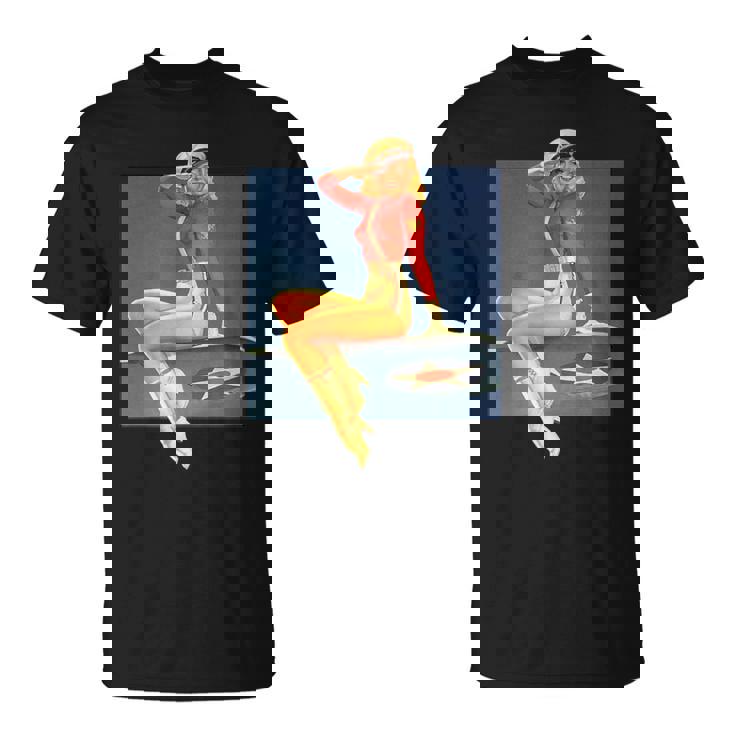 ピンナップガールww2軍空軍ポスターヴィンテージ Tシャツ