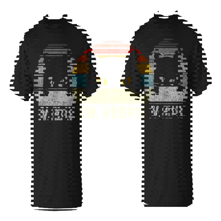 ピープルレトロキャットファンヴィンテージアンチソーシャルイントロバート Tシャツ