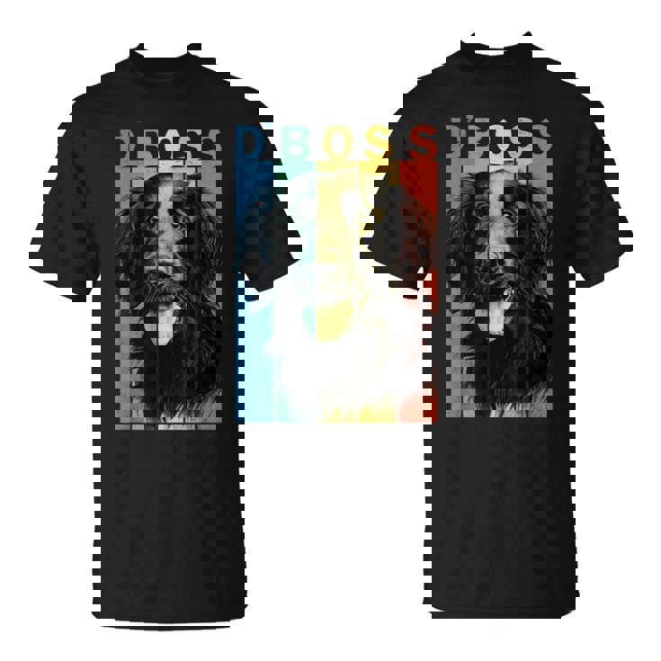 ファニーフラットコーテッドレトリバーボスママダッドドッグラバー Tシャツ