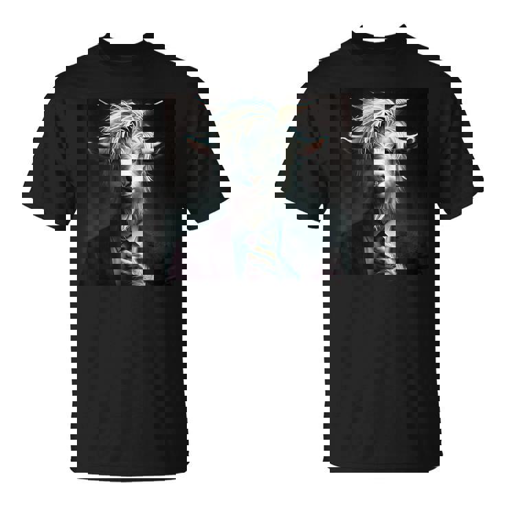 ファンタジー かわいい 白 ヤギ スーツ Tシャツ