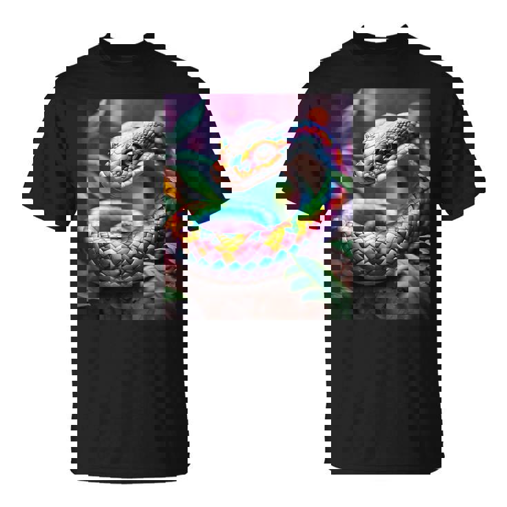 ファンタジー かわいい 鮮やかな蛇の葉 Tシャツ