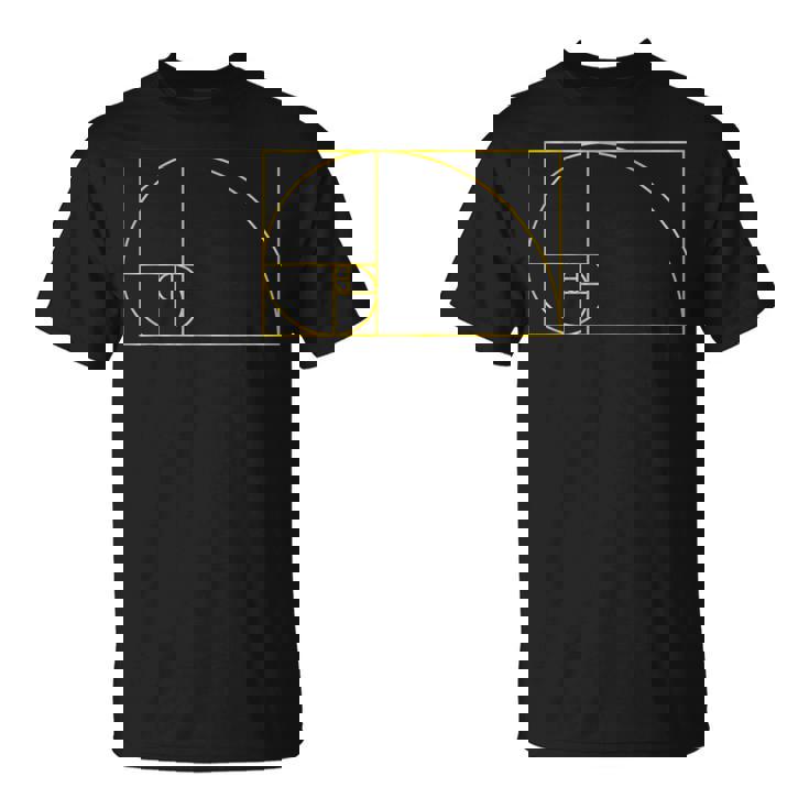 フィボナッチシーケンスゴールデンカットルールフィボナンバー。 Tシャツ