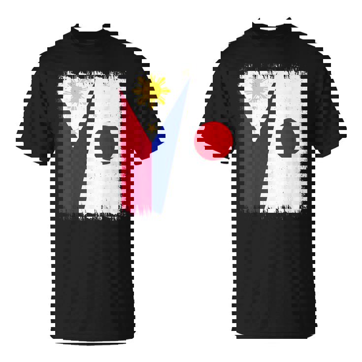 フィリピン 日本 ハーフフラッグ ウェア フィリピン ジャパニーズルーツ Tシャツ