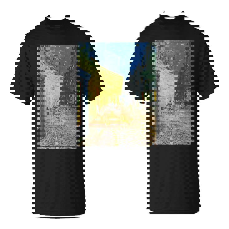 フィンセントファンゴッホの夜のカフェテラス Tシャツ