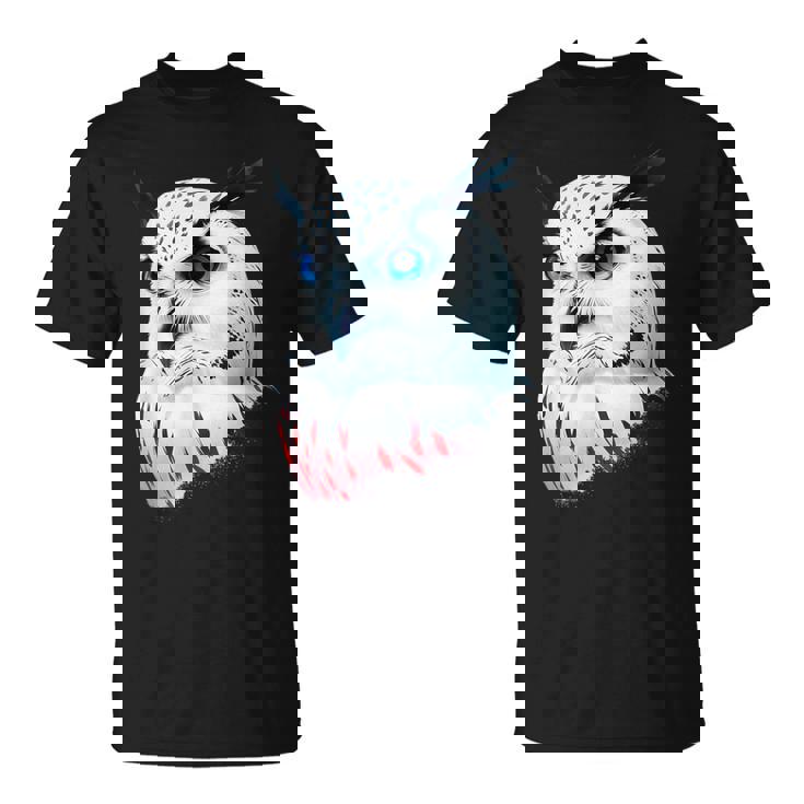 フクロウの傑作 雪フクロウ 鳥アート 動物 雪フクロウ Tシャツ