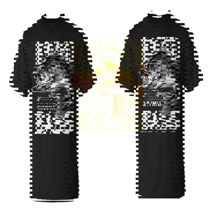 フックオンスモールマウスバスフィッシングシャツ Tシャツ