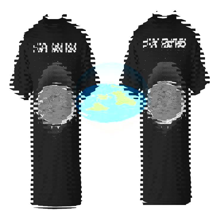 フラットアースマップ 陰謀 Tシャツ