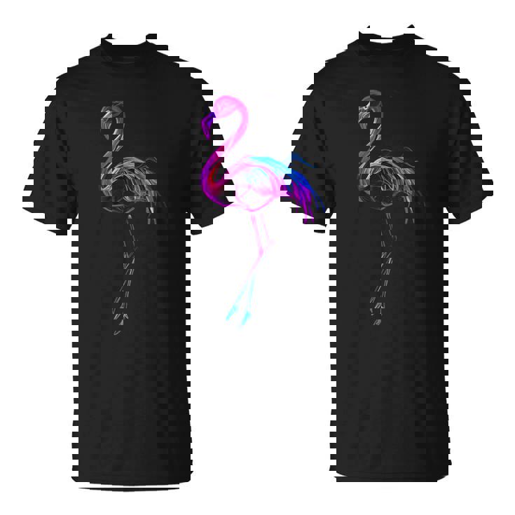 フラミンゴ好き カラフル クール スタイリッシュ Tシャツ