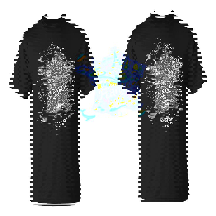 フランス 地図 ヨーロッパ パリ ツアー エッフェル フランス バケーション お土産 Tシャツ