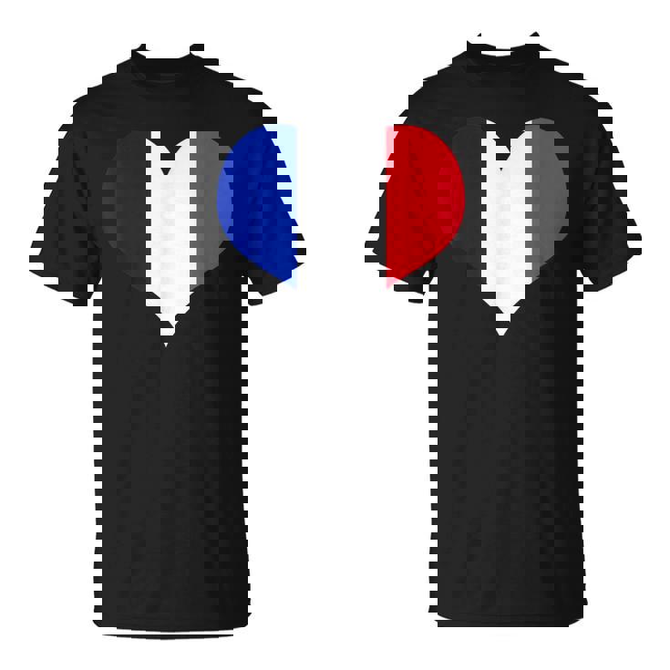 フランス国旗ラブハートフランス国旗 Tシャツ
