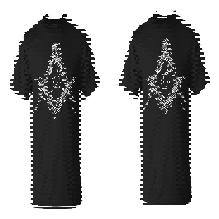 フリーメイソンシンボル スクエア＆コンパス グランドロッジ メイソン Tシャツ