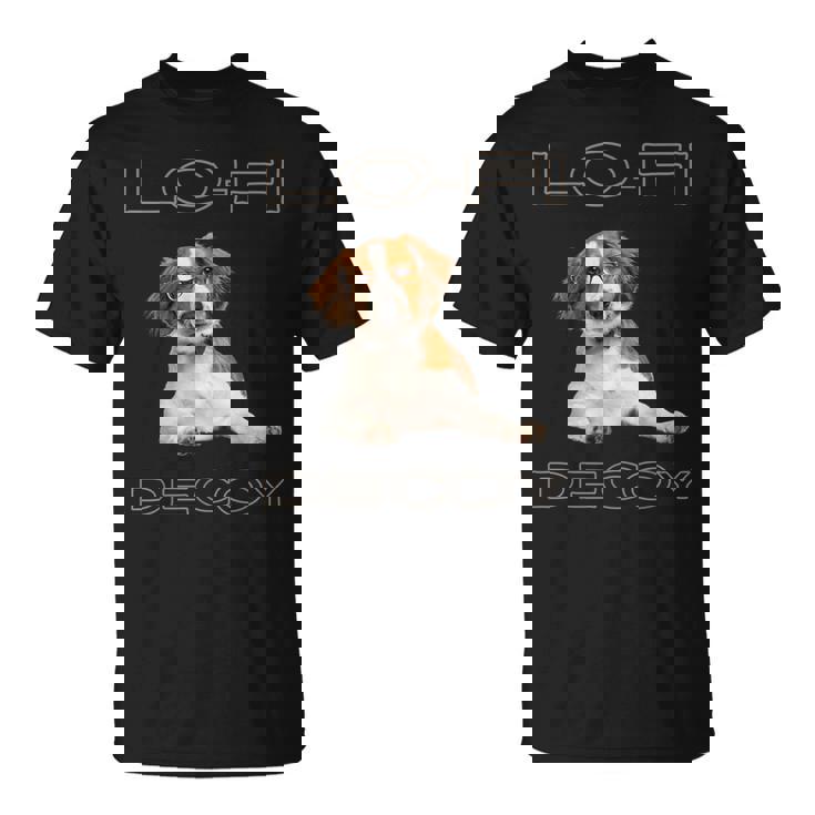 フルカラー インテリデコピン 眼鏡犬 Lo-Fi ヒップホップ 音楽愛好家 犬好き Tシャツ