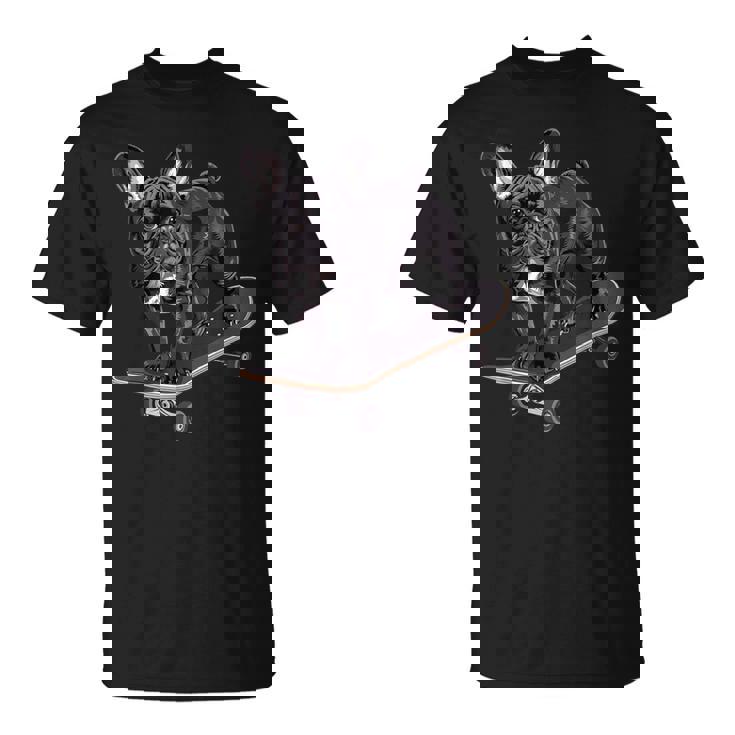 フレンチブルドッグ スケートボード Tシャツ