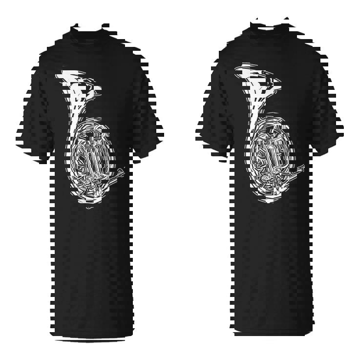 フレンチホルン製図コンサートバンドホルニスト Tシャツ