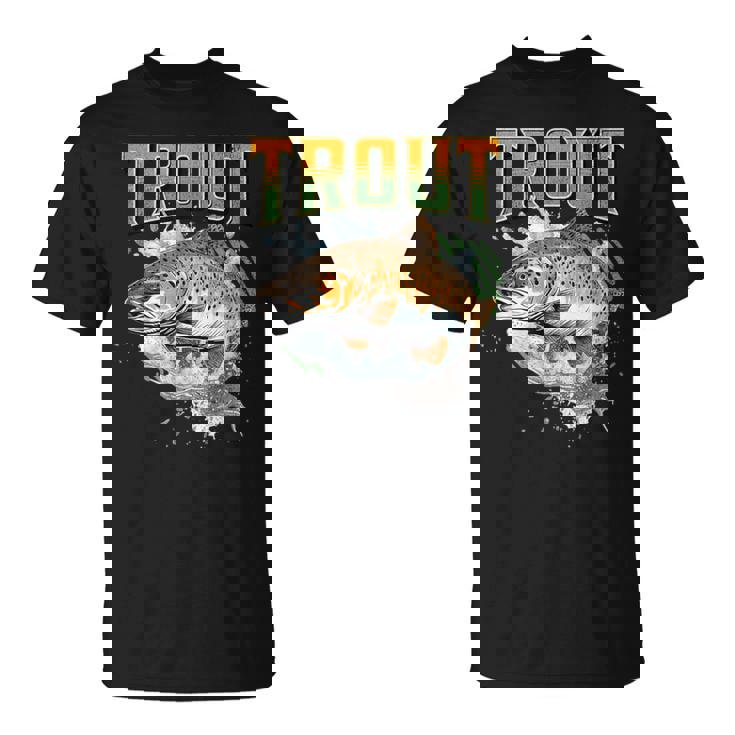 ブラウントラウト 釣り アウトドア 自然愛好家 淡水魚 Tシャツ