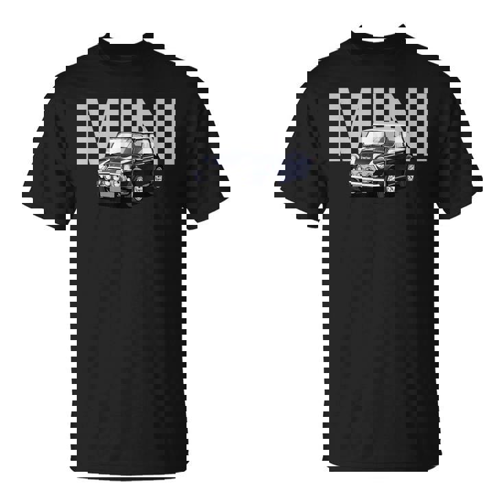 ブリティッシュクラシック スポーツカー ブルー ミニ Tシャツ