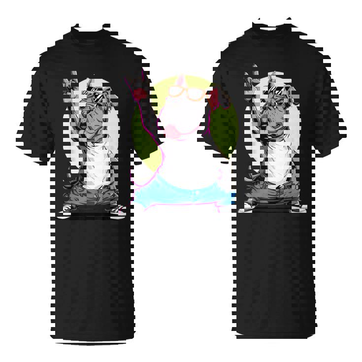 ブルドッグ ロックミュージック 男性 子供 女性 グルービー ブルドッグ Tシャツ