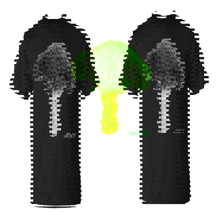 ブロッコリー 大 写真 & 文字 Broccoli Big Photo & Text Tシャツ