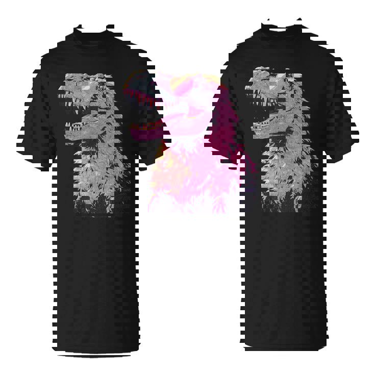 ヘアリー T-Rex パステルゴス ティラノサウルス 恐竜 サングラス Tシャツ