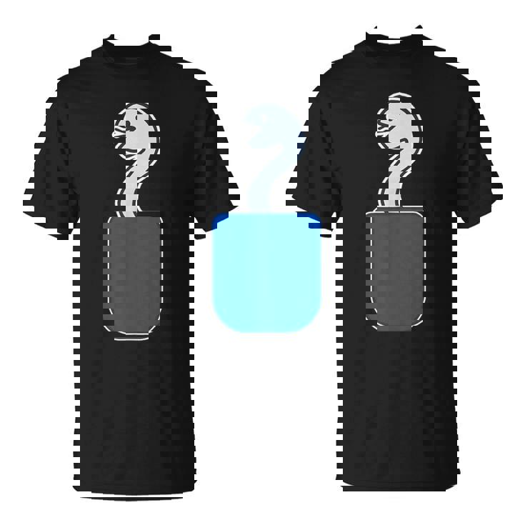 ヘビ 蛇（巳年）《いん ざ ポケット》ワンポイント 胸【どうぶつ フレンズ】動物 ポップ かわいい イラスト Tシャツ