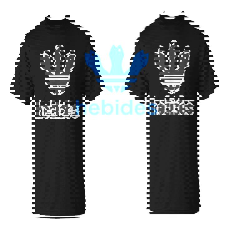 ヘビデス Hebides《ブルー 青》巳年 蛇年 へび【ブランド ロゴ パロディ】2025 干支 十二支 面白い Tシャツ