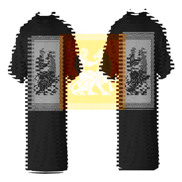 ヘラクレスライオン ギリシャ神話 古代神話 歴史アート Tシャツ