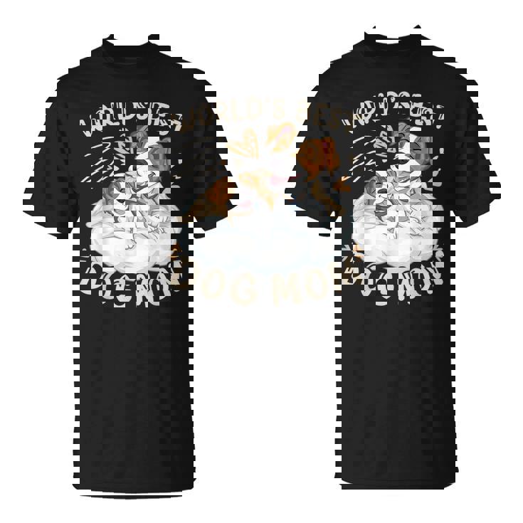 ベスト・ドッグ・ママ、子犬とジャック・ラッセル・テリア Tシャツ