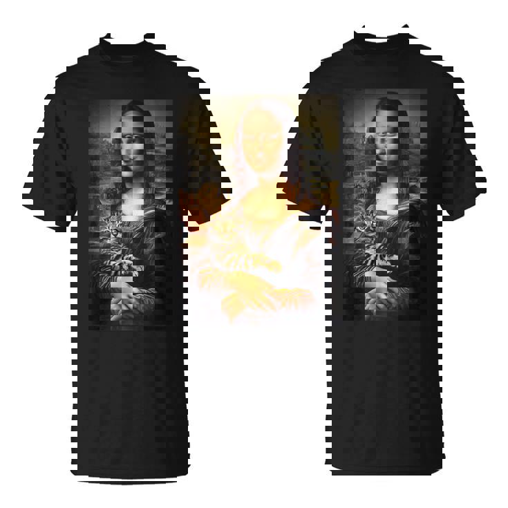 ベンガル猫 モナリザ 絵画 アート ママ お父さん Tシャツ