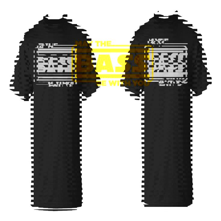 ベース ギター ドラム May The Bass Be With You ベーシスト ドラマー Tシャツ