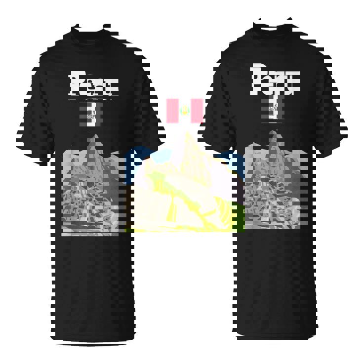 ペルー お土産 インカ マチュピチュ ペルー国旗 アンデス山脈 Tシャツ