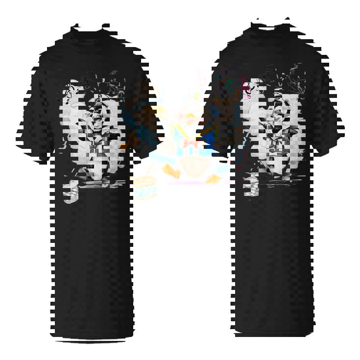 ペンギン 水兵 セーラー襟 錨マーク リボン 可愛い 赤 青 黄色 ピンク 水色 Tシャツ