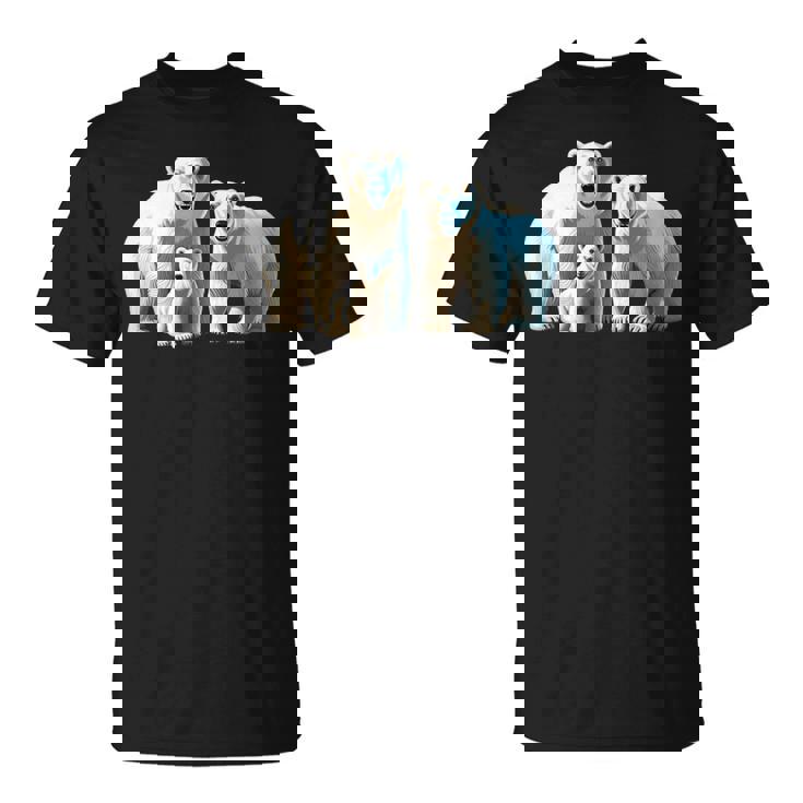 ホッキョクグマ。動物好き、シロクマの家族 Tシャツ