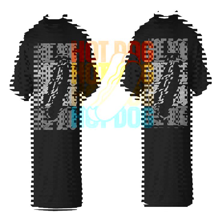 ホットドッグ 大人用 レトロ ヴィンテージ ホットドッグ Tシャツ