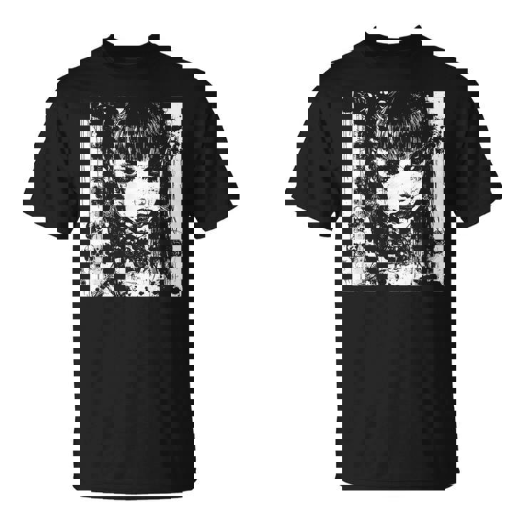 ホラーアニメマンガi日本の不気味なカワイイゴス Tシャツ