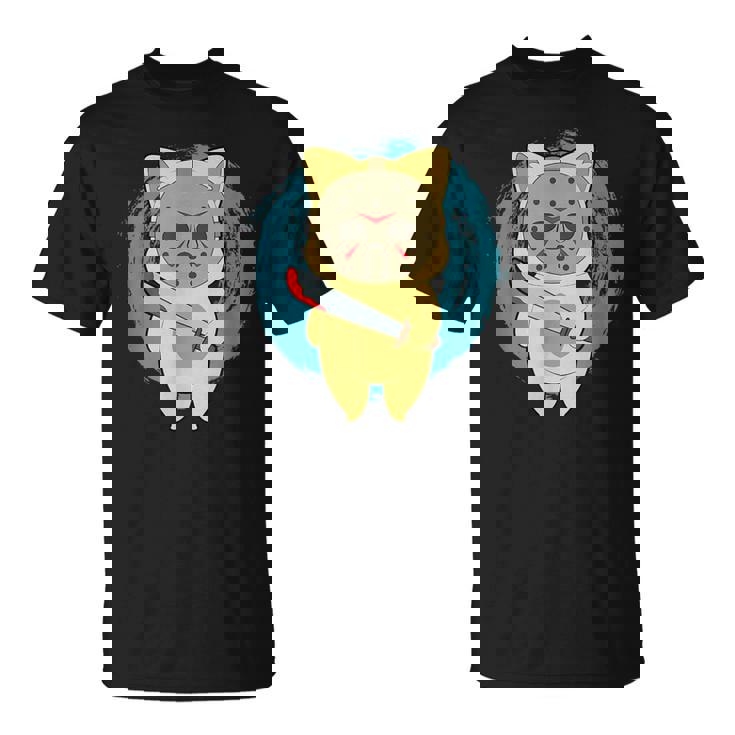 ホラー映画 ジェイソンキャット おもしろパロディ 映画 ハロウィンコスチューム Tシャツ