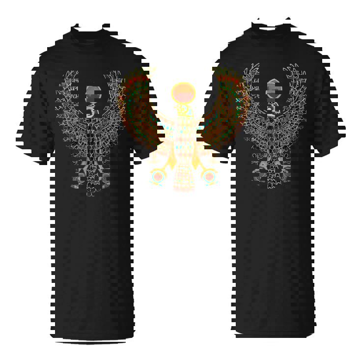 ホルス古代エジプトのファルコン象形文字 Tシャツ