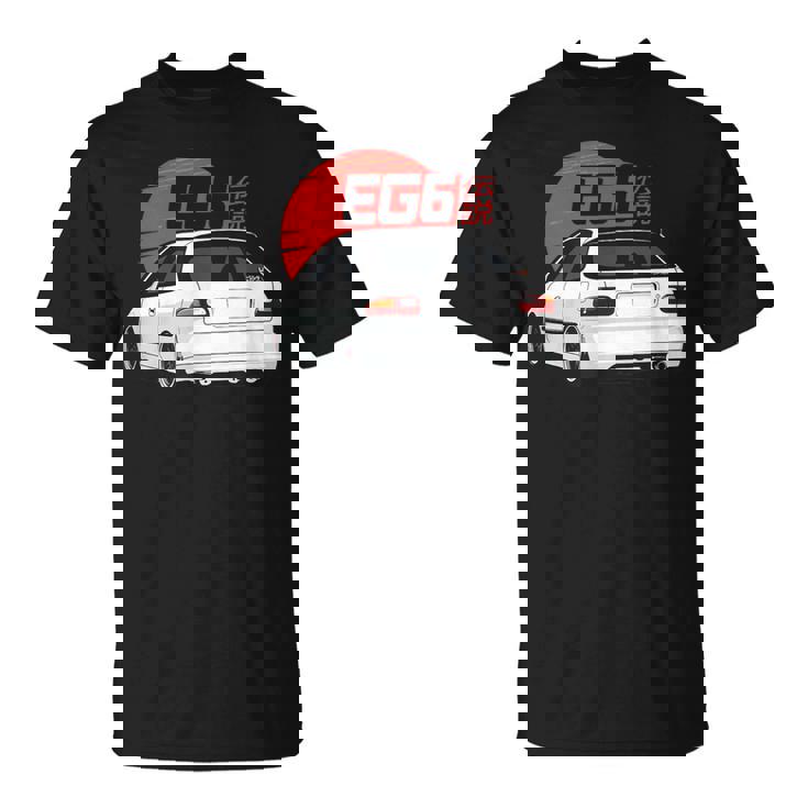 ホワイトハッチシビック Eg6-クラシック Jdm Tシャツ