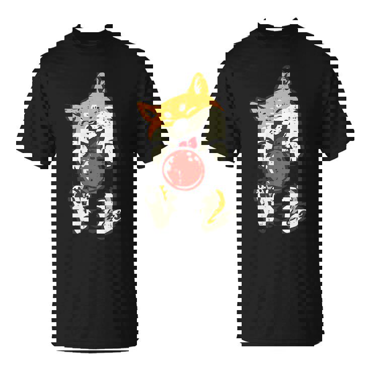 ボウリング 柴犬 犬 ポケット カワイイ ボウラー メンズ レディース キッズ Tシャツ