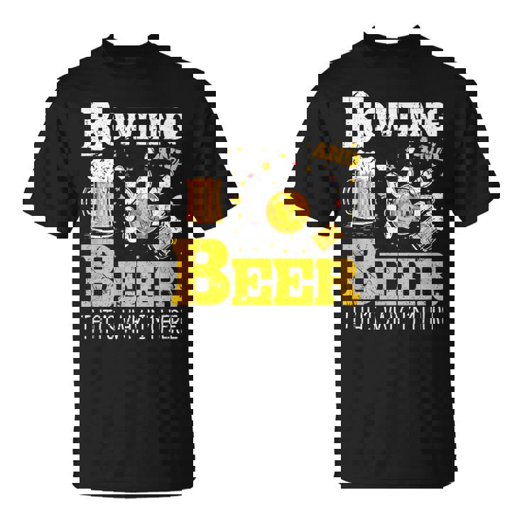 ボウリングビール だからここにいるボウラー Tシャツ