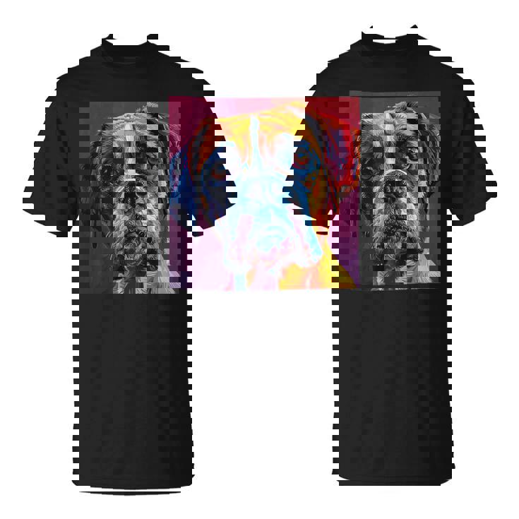 ボクサー 犬 カラフル イラスト グラフィック Tシャツ
