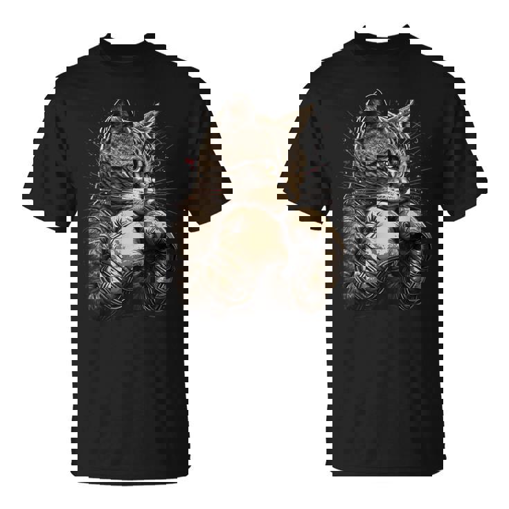 ボクシング キャット ボクサー 面白い猫のグラフィック Tシャツ