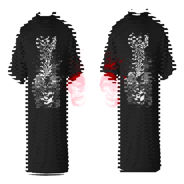 ボクシング ゼブラ ボクシンググローブ キックボクシング おもしろボクサー Tシャツ