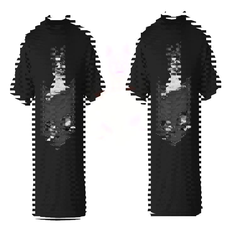 ボストンテリア愛好家のためのポケットに入った面白いボストンテリア Tシャツ